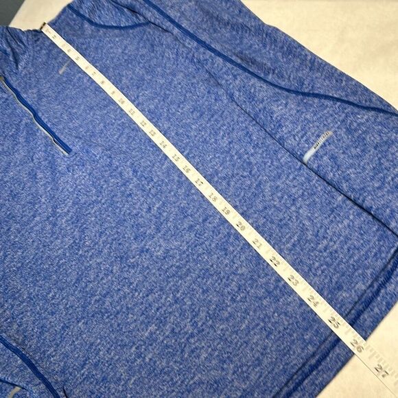 Nike Running 1/2 Zip Pullover Womens Fitted Sz Small Blue Thumb Holes Half Zip - Picture 9 of 10